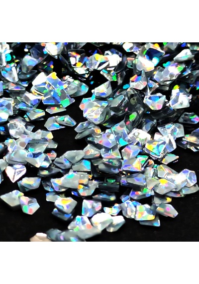 Glitter Epoksi Süsleme Pulu Hologramlı Nail Art Makyaj 3 Boyutlu Sim Gümüş 100 Gr