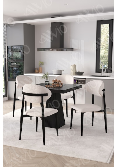 Avvio Viola Siyah Polo Metal Sandalye 90x90 Kare Yemek Masası Mutfak Masası Masa Sandalye Takımı Siyah Mermer Avvio Viola Siyah Polo Metal Sandalye 90x90 Kare Yemek Masası Mutfak Masası Masa Sandalye Takımı Siyah Mermer