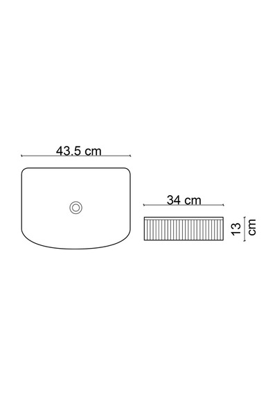 E-w1005mb Tezgah Üstü Lavabo Mat Beyaz Renkli