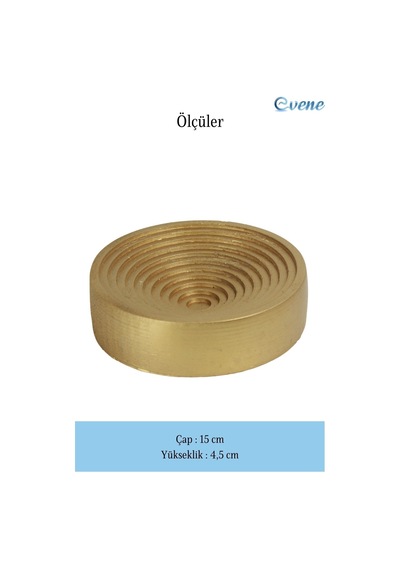 Dekoratif Kase Takı Kutusu Yüzük Kolye Kutusu Mum Tabağı Takı Organizer Model 2 - Altın