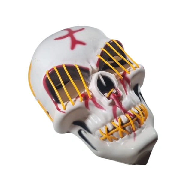 Halloween Maske Kuru Kafa Işıklı Sarı Teller Diğer
