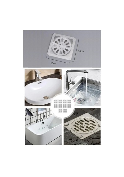 10'lu Banyo Ve Mutfak Lavabo Koku Önleyici Ve Haşere Böcek Önleyici Gider Filtresi Standart