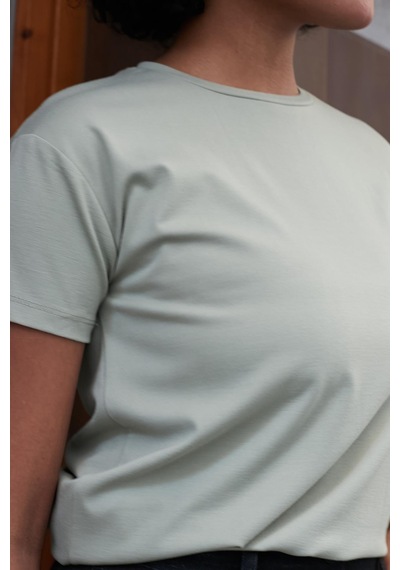 Jument Kadın Sıfır Yaka Kırışmaz Span Karışımlı Şık Kısa Kol Likralı T-shirt Bluz-açık Haki A.haki Jument Kadın Sıfır Yaka Kırışmaz Span Karışımlı Şık Kısa Kol Likralı T-shirt Bluz-açık Haki A.haki