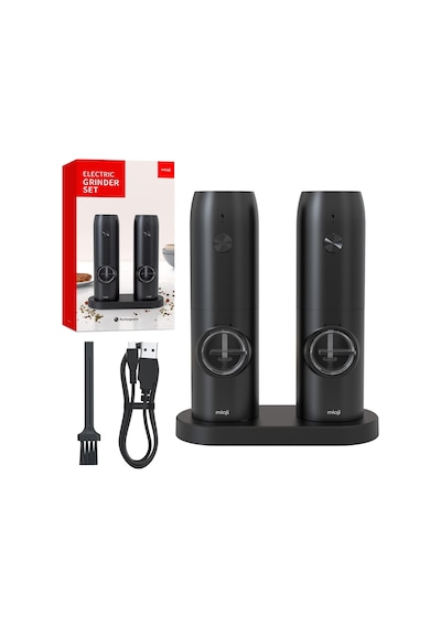 Mioji SG2 Yeni Nesil 600 mAh Şarj Üniteli Işıklı Tuz Karabiber Değirmeni Mioji SG2 Yeni Nesil 600 mAh Şarj Üniteli Işıklı Tuz Karabiber Değirmeni