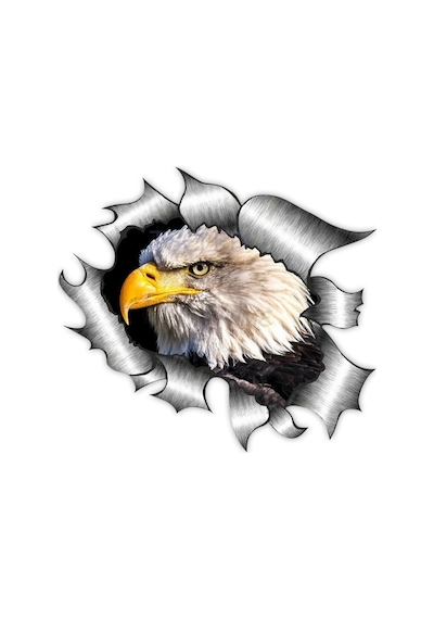 Yırtık Metal Tasarım Kkel Kartal Araba Oto Sticker
