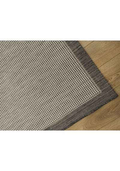 Çam Halı Sisal 9213 Gri / Beyaz Bordürlü Jüt Sisal Kilim - 80x150