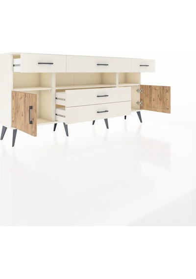 Arges Konsol 3 Raflı 5 Çekmeceli 2 Kapaklı 176x30x83 Aytaşı-çam/aytaşı Çam/aytaşı Arges Konsol 3 Raflı 5 Çekmeceli 2 Kapaklı 176x30x83 Aytaşı-çam/aytaşı Çam/aytaşı