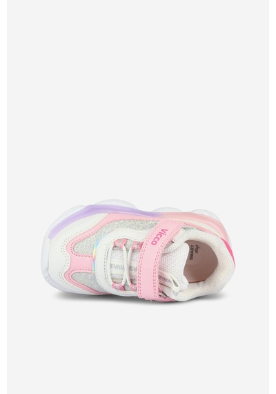 Vicco Salvador Kız Çocuk Okul Öncesi Işıklı Rahat Sneaker Beyaz