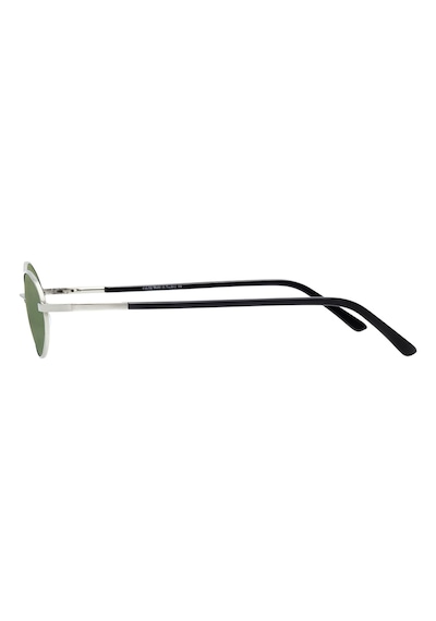 Unisex Gümüş Yeşil Cam Polarize Oval Güneş Gözlüğü 6005