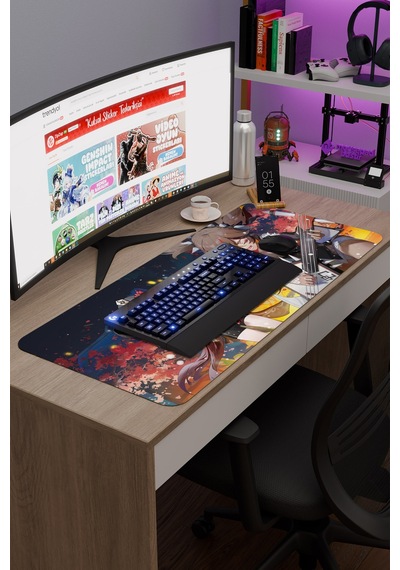 Xinyan Genshin Impact Anime Oyuncu V5 - 90x40 Xxl Gaming Mouse Pad Fare Altlığı