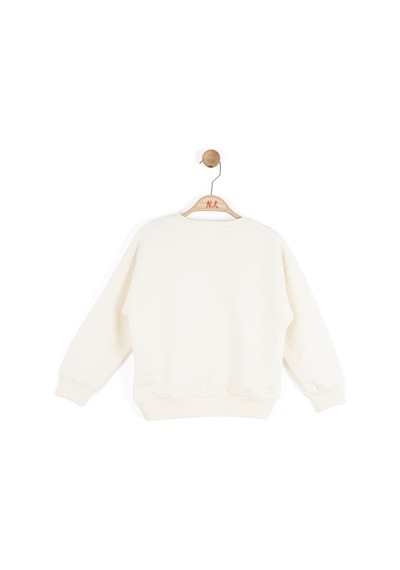 Xo Kids Kız Çocuk Sweatşirt 4-8 Yaş 39515 Krem - Pudra