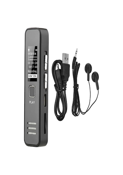 Dijital Mini Ekranlı 32gb Ses Kayıt Cihazı Mp3 Çalar Ders Kaydı Röportaj Kaydı Dinleme1 Cihazı
