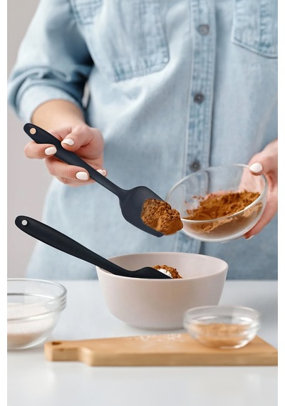 Thentech Slikon Spatula Seti Slikon Spatula Ve Fırça Seti Tüm Parçalar İle Gri