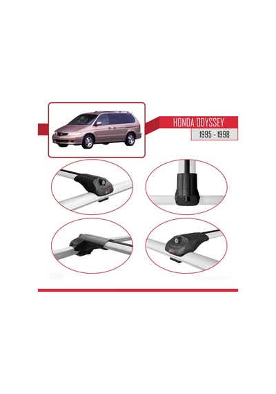 Honda Odyssey 1995-1998 Arası İle Uyumlu Ace-1 Ara Atkı Tavan Bar