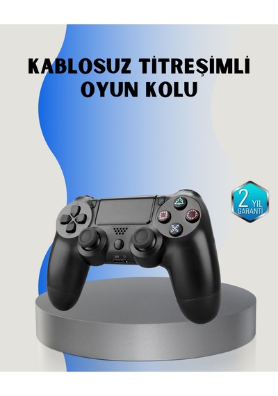 Ps4 Uyumlu Kablosuz Oyun Kolu Gerçekçi Titreşimli Geri Bildirim