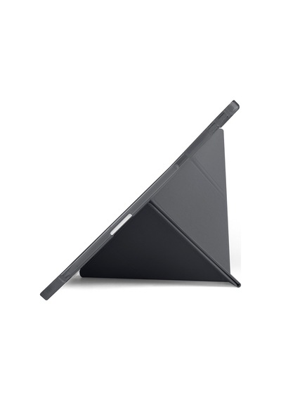 Lenovo Idea Tab Plus 12.1 2025 Tb361fu-tb361zu Uyumlu Kalem Bölmeli Dönebilen Üçgen Standlı Tri Folding Tablet Kılıfı - Siyah - T42077