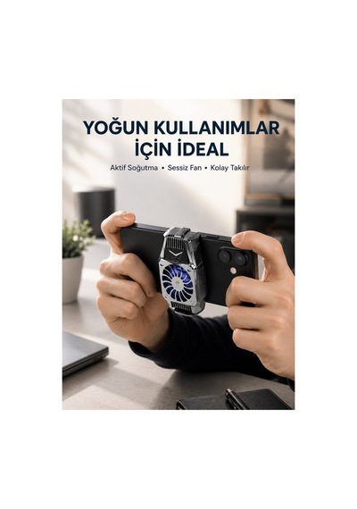 Telefon Isınmasını Azaltan Aktif Fanlı Soğutucu Sistemi - Hs08377313-4480 Renkli