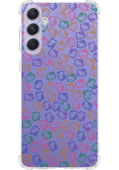 Samsung Galaxy A26 İle Uyumlu Hello Kitty Baskılı Şeffaf Köşe Korumalı Antişok Kılıf