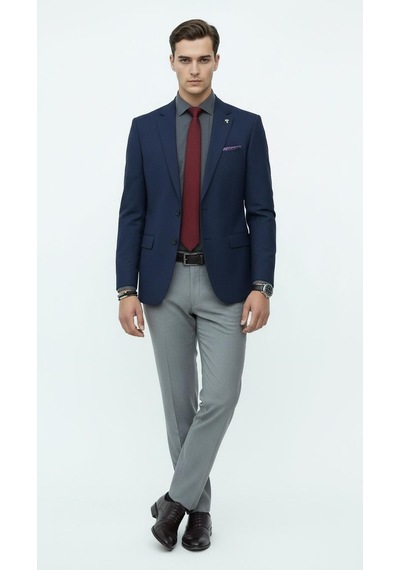 Plus Scorpion Erkek Kendinden Örmeli Çift Düğmeli Blazer Ceket Tek Yırtmaçlı, Modern Klasik Kesim Lacivert Plus Scorpion Erkek Kendinden Örmeli Çift Düğmeli Blazer Ceket Tek Yırtmaçlı, Modern Klasik Kesim Lacivert