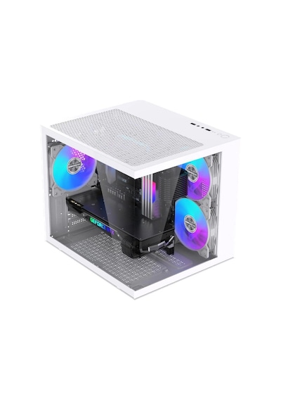 Hiper Akvaryum Cube 3x Rgb Fan M-atx Gaming Bilgisayar Kasası