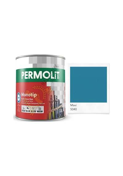 Permolit Monotip Astarlı Antipas Boya Mavi 2.5 Lt.