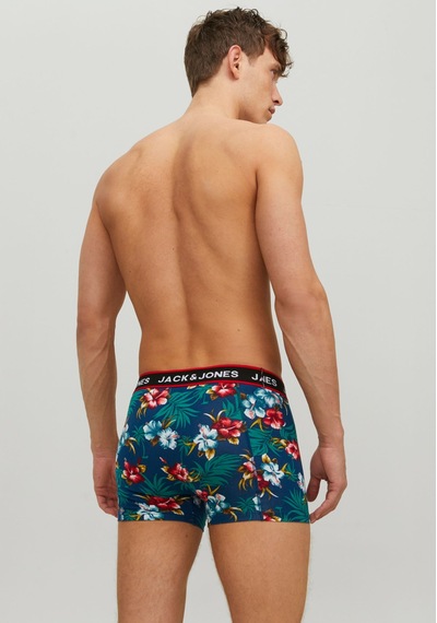 Jack & Jones Flower Trunks 3 Pack Noos Erkek Siyah Boxer 12171253-0 Siyah
