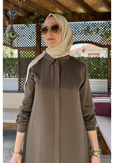 Rabia Şamlı İnci Pantolonlu Takım Haki Normal