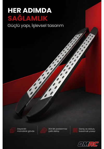 Ford Connect 2022-2026 Uyumlu Araca Özel Dot Line Swb Yan Basamak
