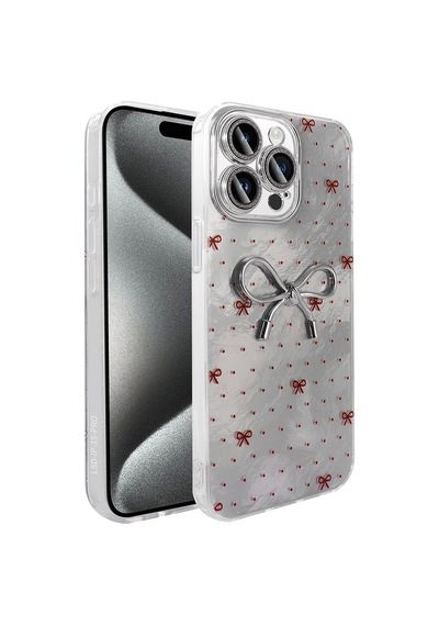 Apple Uyumlu iPhone 15 Pro Max Kılıf Kamera Korumalı Figürlü Zore Ponti Silikon Kapak
