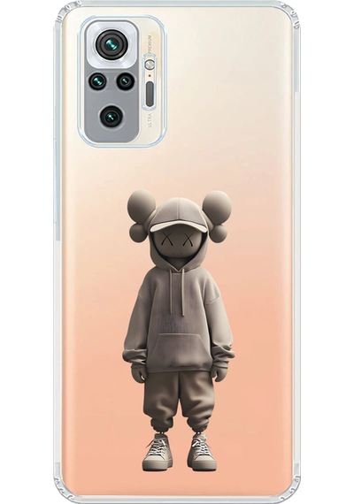 Xiaomi Redmi Note 10 Pro Uyumlu Şeffaf Kılıf No Face 3 Tasarımlı