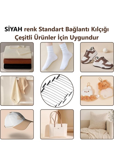 Siyah Standart 65milimetre /6,5cm Etiketleme Kılçığı 1000 Adet