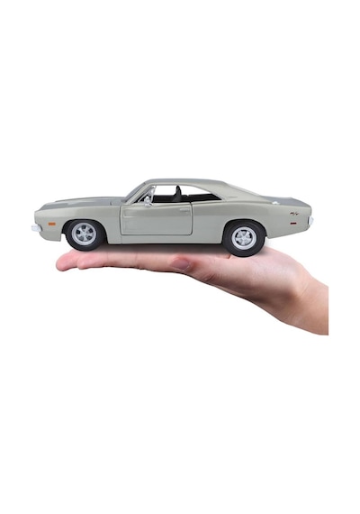 Maisto Lisanslı Metal Dodge Charger R/t 1969 1:25 Kapısı Ve Kaputu Açılabilir Oyuncak Model Araba Gri