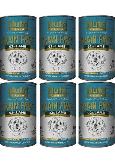 Nutri Canın Tahılsız Kuzulu Yavru Köpek Konservesi 6 x 400 G