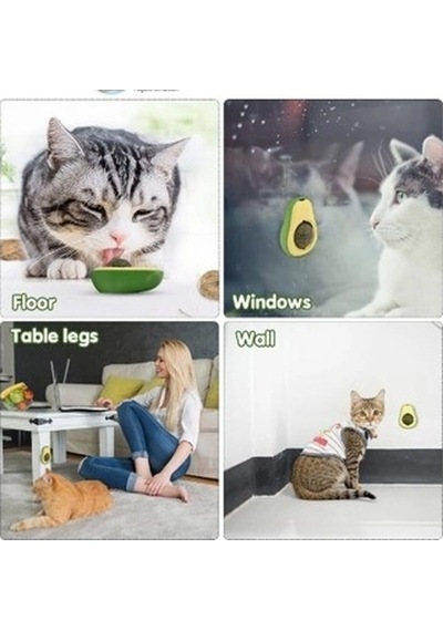 Mey İthalat Avokado Tasarımlı Kedi Yalama Topu