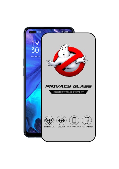 Oppo Reno 4 Tam Kaplayan Temperli Gizli Hayalet Ekran Koruyucu