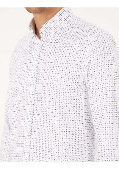 Pierre Cardin Erkek İndigo Gömlek Desenli 50292262-vr028 İndigo