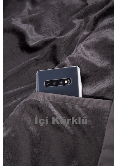Delpino Su Ve Rüzgar Geçirmez Kürklü Softshell Erkek Mont-Siyah