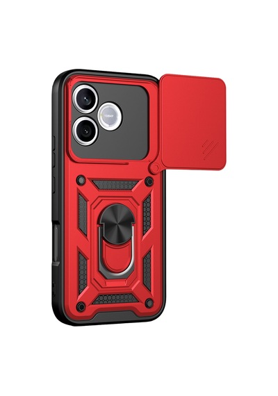 Uryport Huawei Honor 600 Lite Pars Lens Yüzüklü Silikon - Kırmızı
