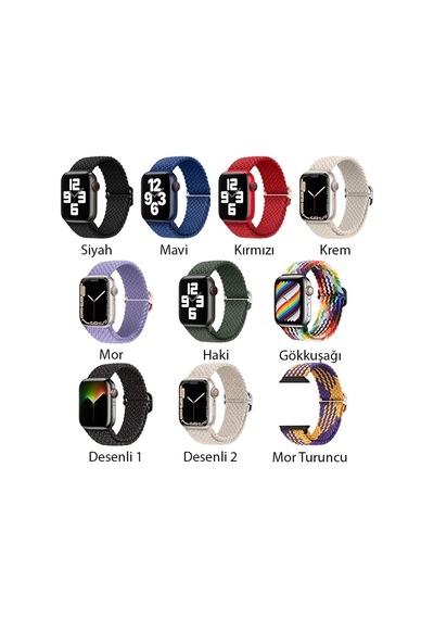 Ally Apple, Uyumlu Watch 7-8 41mm 6-5-4 40mm Japon Tokalı Elastik Kayış Kordon 3-2-1 38mm- 5775