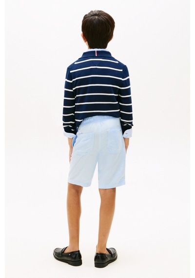 Tommy Hilfiger Erkek Çocuk Mavi Keten Karışımlı Şort-15643