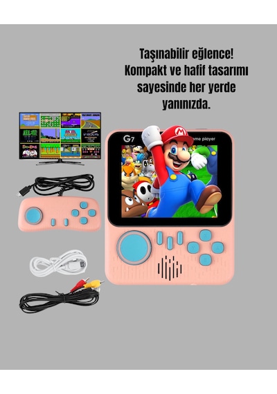 Şarjlı 3.5 İnç Retro Oyun Konsolu