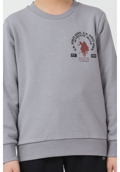 U.S. Polo Assn. Erkek Çocuk Baskılı Gri Uzun Kol Eşofman Takımı Us2624-c-v2 Us2624-c-v2