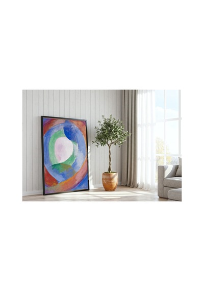 Modern Sanat Delaunay Dairesel Formlar Ay Çerçevesiz Poster 21x30 Cm A4 Tablo Modern Sanat