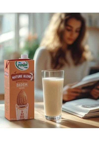 Pınar Nature Blend Bitkisel Bazlı Badem İçeceği 1 Lt X 6 Adet