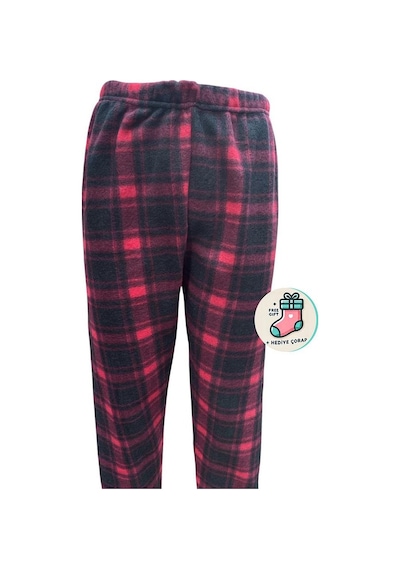 Cepsiz Kışlık Polar Kadın Pijama Altı Tek Alt Je33 - Çorap Hediye Mor
