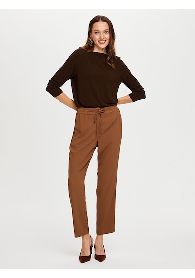 Faik Sönmez Beli Lastikli Comfort Fit Pantolon W26pnt002 Bw26pnt00230 Kahve