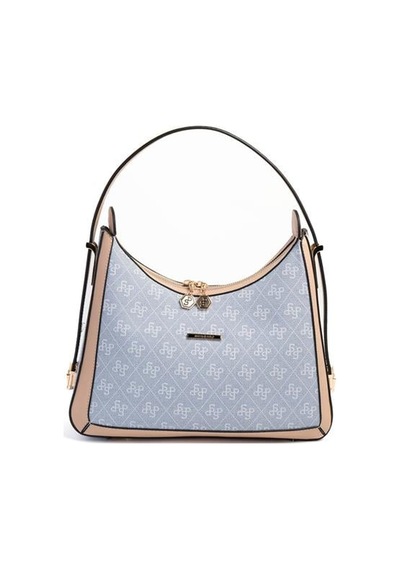 Silver Polo Sp1187 Kadın Omuz Çantası Monogram Mavi-ten