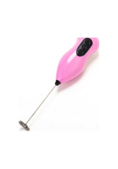 Pilli Mini Mixer Kahve Süt Köpürtücü Karıştırıcı Cappucino Mixer Pembe Diğer