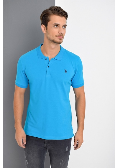 T8561 Dewberry Erkek Tshırt-mavi Mavi