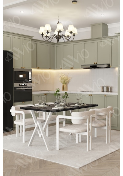 Avvio Loren Tokyo Demonte Sandalye 80x120 Yemek Masası Mutfak Masası 4 Kişilik Siyah Avvio Loren Tokyo Demonte Sandalye 80x120 Yemek Masası Mutfak Masası 4 Kişilik Siyah